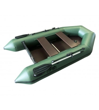 FISH 270 green inflatable fishing boat top quality 100% built in Europe
