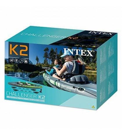 Intex Challenger K2 Kayak, 2-Person Inflatable Kayak Set with Aluminum Oars and
