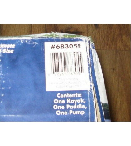 Intex Challenger K1 Inflatable Kayak with Oar and Hand Pump 68305E New Open Box