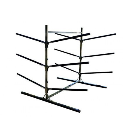 Heavy Duty Free Standing T6061 Aluminum Rack for 6 Kayaks or Canoes