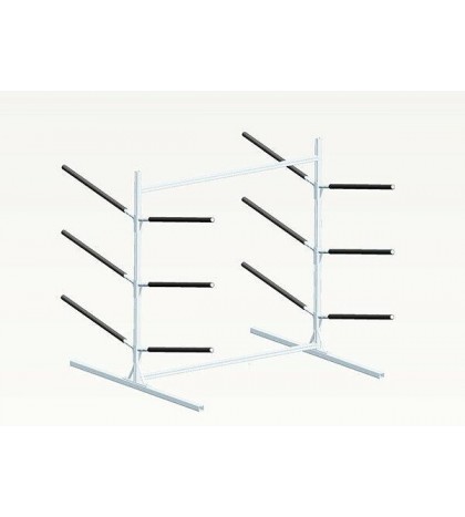 Heavy Duty Free Standing T6061 Aluminum Rack for 6 Kayaks or Canoes