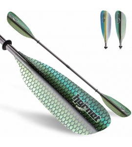 Graphic Fiberglass Multi Functional Kayak Paddle (Green Scale Design)