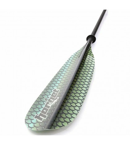 Graphic Fiberglass Multi Functional Kayak Paddle (Green Scale Design)
