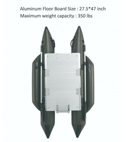 AQUOS 2021 Backpack 7.5 ft Pontoon Boat with Guard Bar and Folding Seat