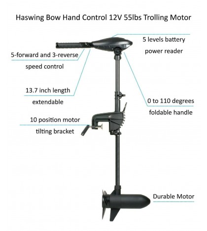 AQUOS New 7.5ft Pontoon Boat&Guardbar&Seat&BowMount hand 55lbs motor