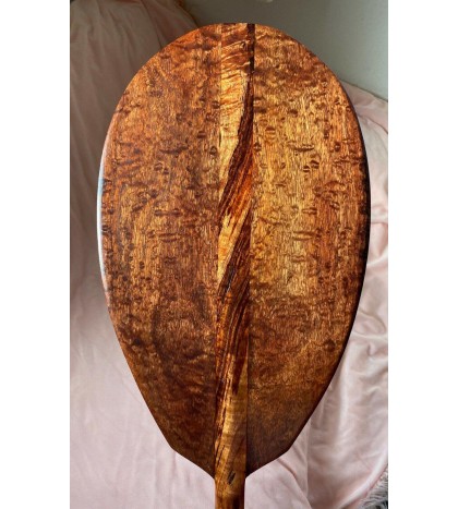 Curly Koa Burl Paddle - Hawaiian Outrigger Canoe Paddling