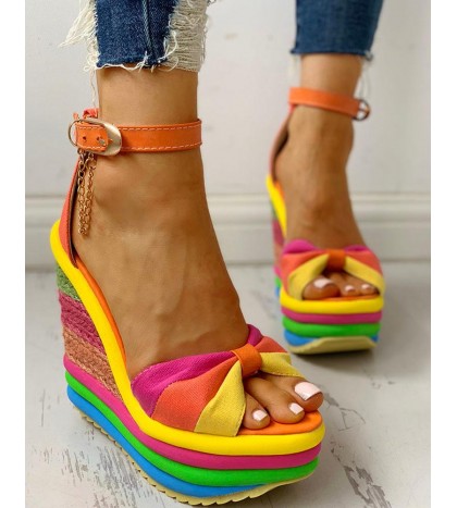 Colorful Espadrille Muffin Wedge S als